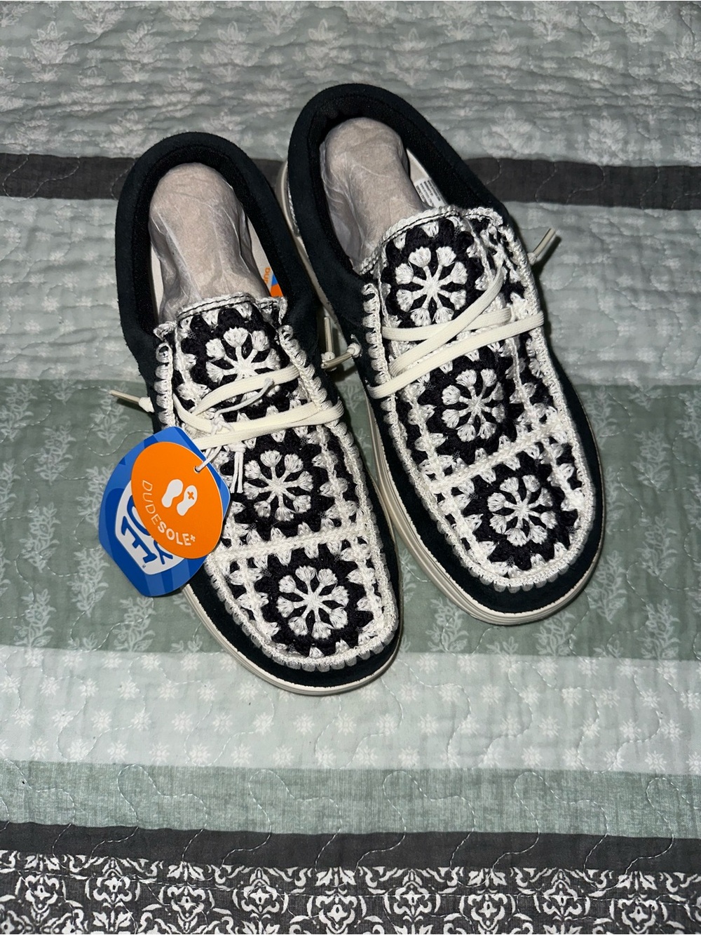 Hey Dude Women's Wendy Suede Crochet Slip-On Shoes